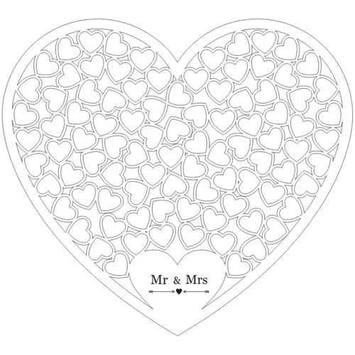 Heart shape Wedding Guest book Decoration Rustic Pink Sweet Heart Drop box Wedding drop box 3D Guestbook with wooden box