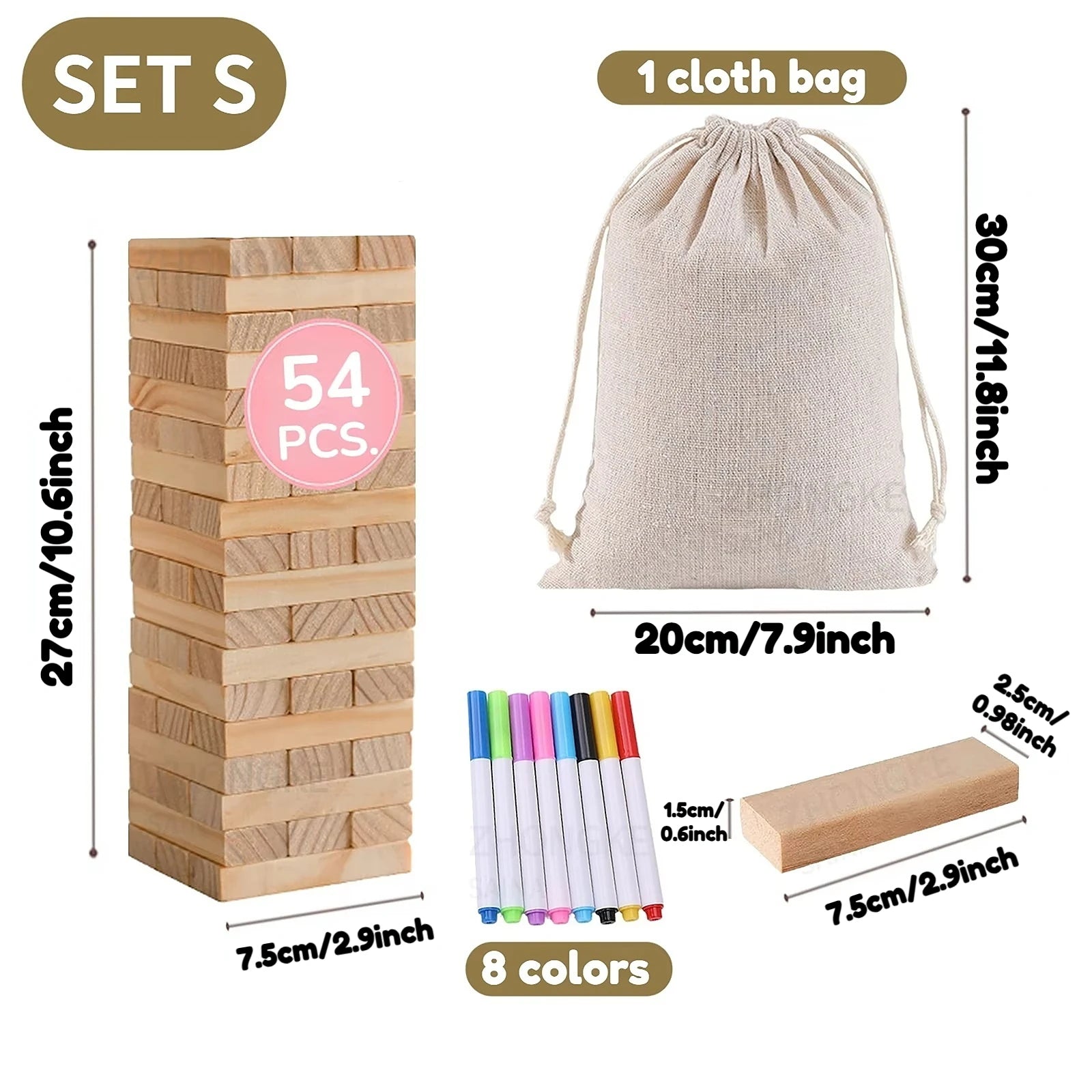 54-108pcs Wedding Guest Book Alternative Wooden Blocks Wedding Books for Guests to Sign Baby Shower Game Wedding Registry Ideas