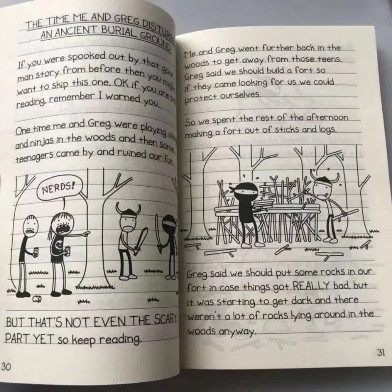Diary Of Wimpy Kid English Book Children Fiction Books Manga Novel Books In English Manga Books Early Childhood Education Gifts