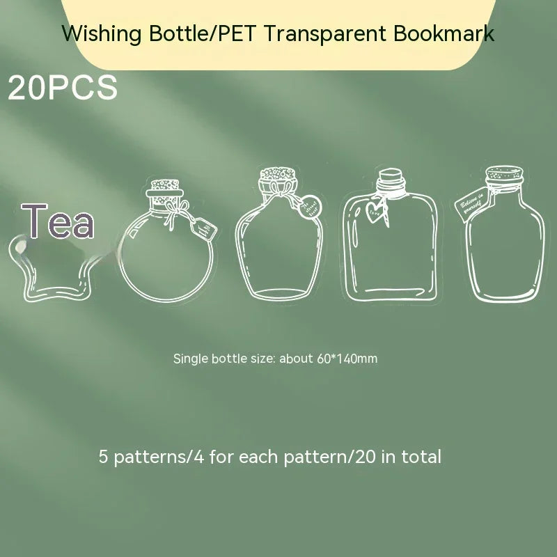 20-100pcs Diy Transparent Dried Flower Bookmarks Students Handmade Creative Small Bottle Plant Specimens Book Mark Stationery