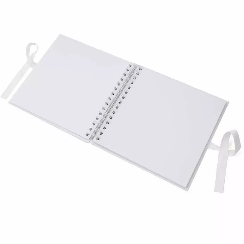Personalized Wedding Guestbook with Ribbon Signing Book Weddings Ceremony Decoration Communion Signature Book Photo Album Gift
