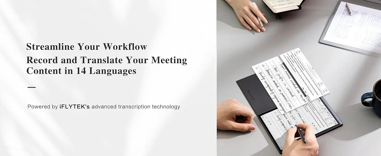 iFLYTEK AINOTE Air 2 AI E Ink Tablet Smart Paper Note-Taking Tablet with Stylus ChatGPT-Powered Multi-Language Transcription