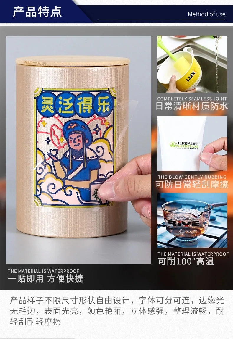 Custom 3D Transfer Sticker Hollow Logo Personality Self Adhesive DIY Waterproof