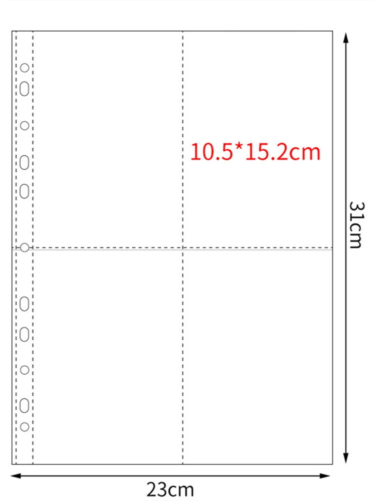10pcs A4 11 Holes Photocard Binder Photo Album 4pcs index Refills 1/2/3/4/6/8/9/10 Pockets 10×15 Card Collector Book Scrapbook