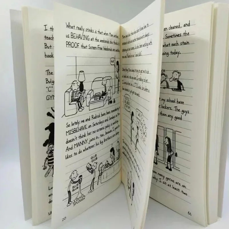 Diary Of Wimpy Kid English Book Children Fiction Books Manga Novel Books In English Manga Books Early Childhood Education Gifts