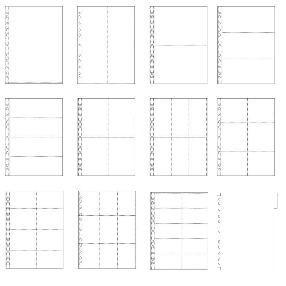 10pcs A4 11 Holes Photocard Binder Photo Album 4pcs index Refills 1/2/3/4/6/8/9/10 Pockets 10×15 Card Collector Book Scrapbook
