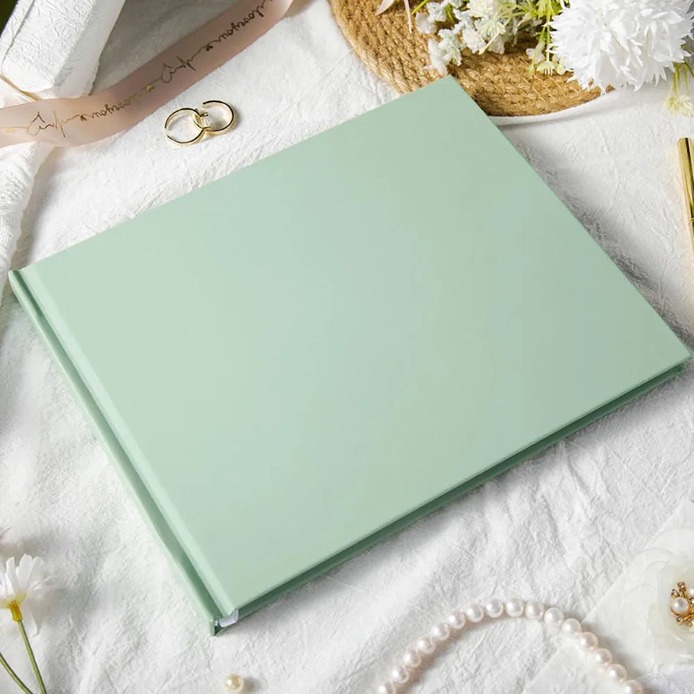 Elegant wedding guest register, engagement signature book, wedding anniversary book, minimalist wedding hardcover album