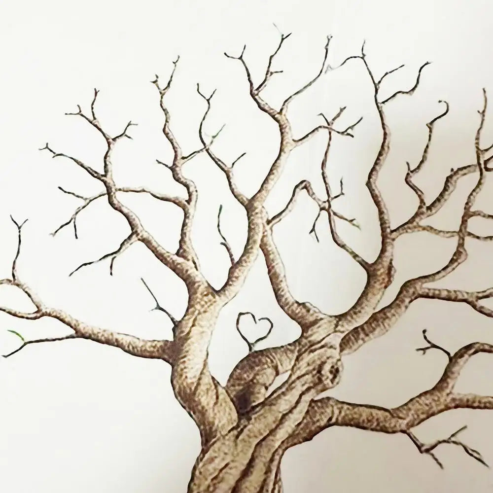 Fingerprint tree novelty wedding guestbook waterproof canvas guestbook fingerprint tree creative sign-in book for holiday partie