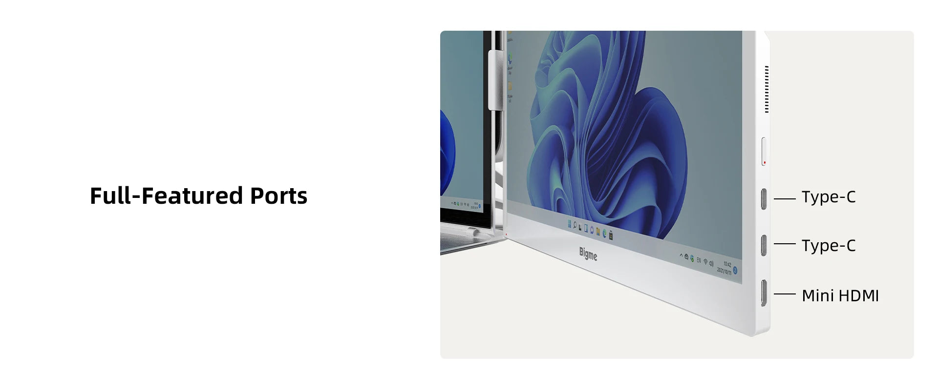 BIGME ePaper Monitor B13, 13.3'' e-ink Display, 36-level cold & warm light, HD 3K 3200*2400, support Windows, Mac, Android, iOS