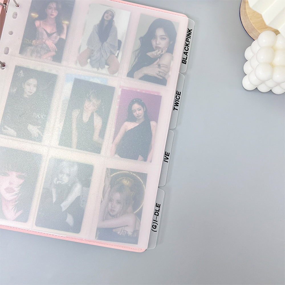 10pcs A4 11 Holes Photocard Binder Photo Album 4pcs index Refills 1/2/3/4/6/8/9/10 Pockets 10×15 Card Collector Book Scrapbook