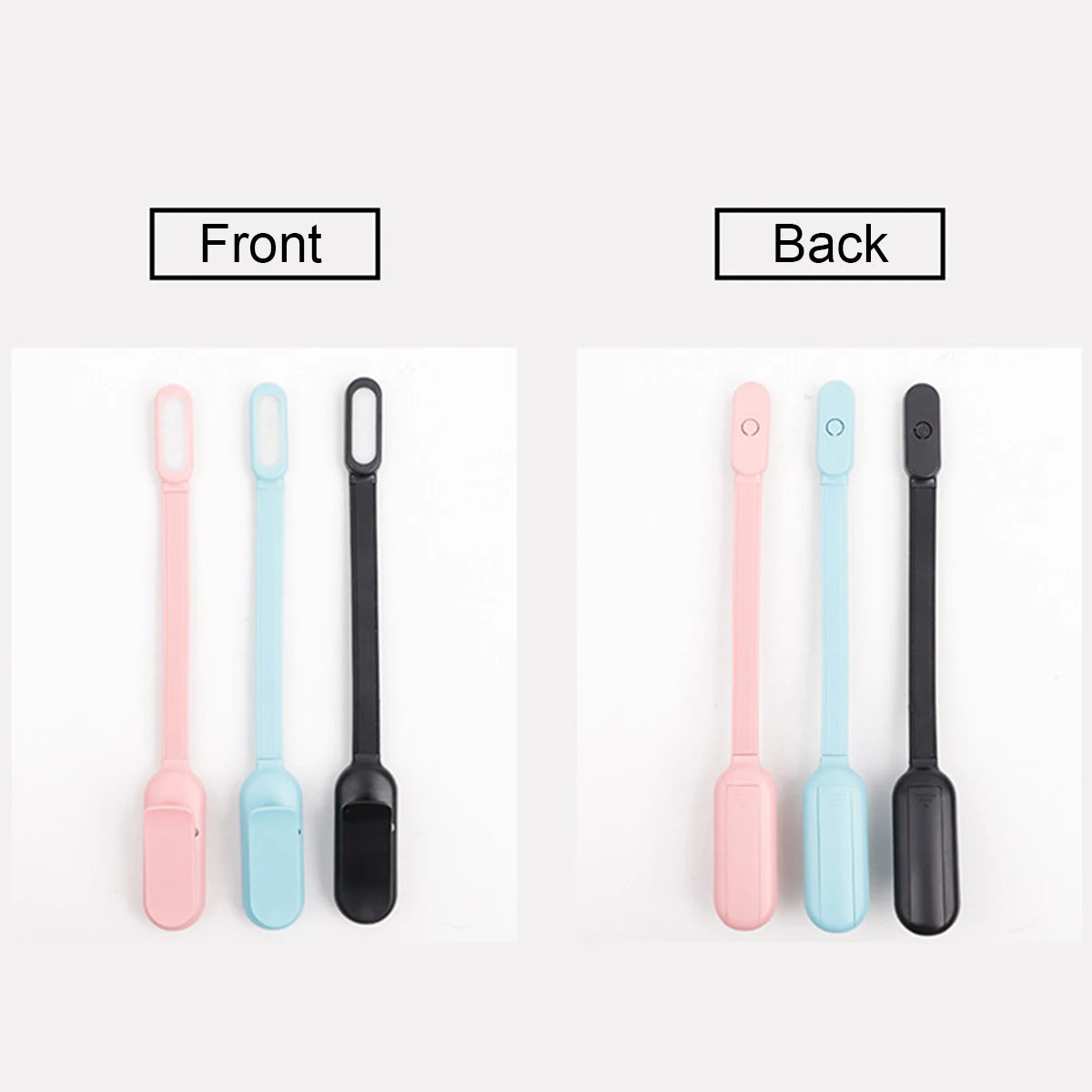Usb Rechargeable Mini Led Book Light Stepless Brightness Clip on Reading Lights Lamp 360° Bending Angle Cold Warm Neutral White