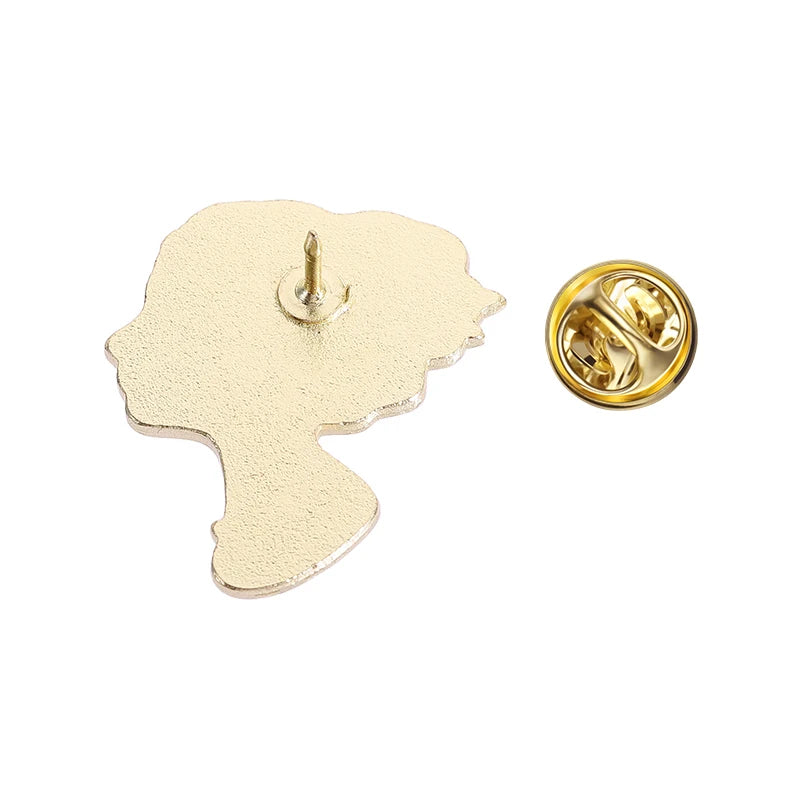 SHE IS TOO FOND OF BOOKS Enamel Pins TURNED HER BRAIN OBSTINATE HEADSTRONG GIRL Brooches Lapel Badge Backpack Jewelry Gift