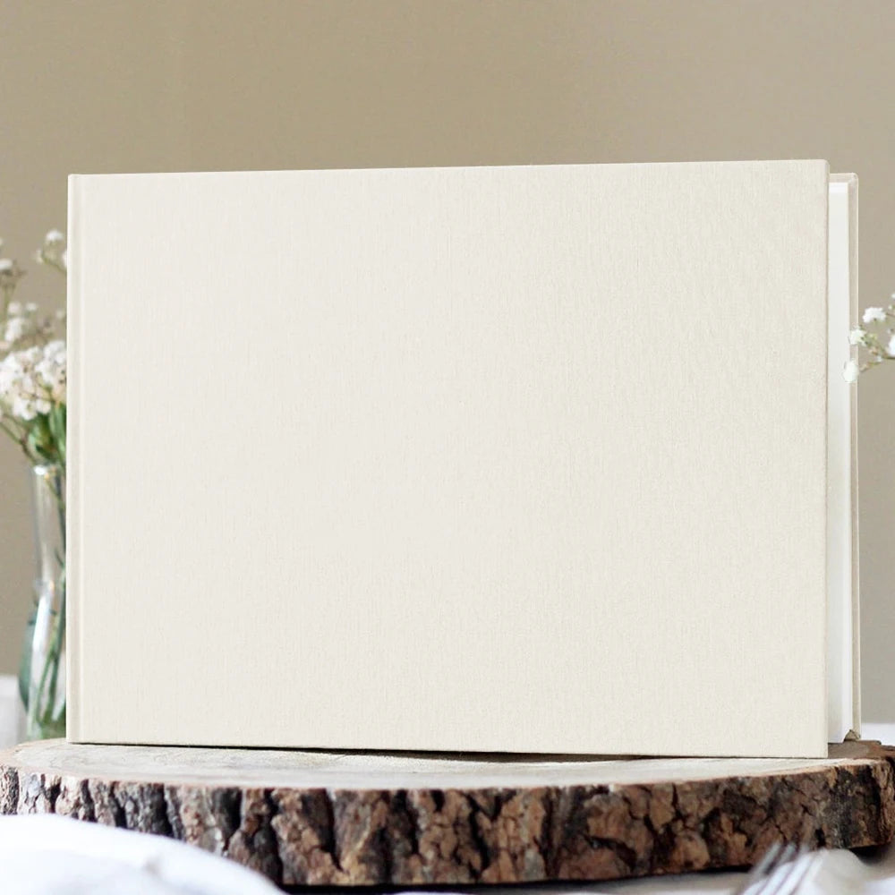 Elegant wedding guest register, engagement signature book, wedding anniversary book, minimalist wedding hardcover album