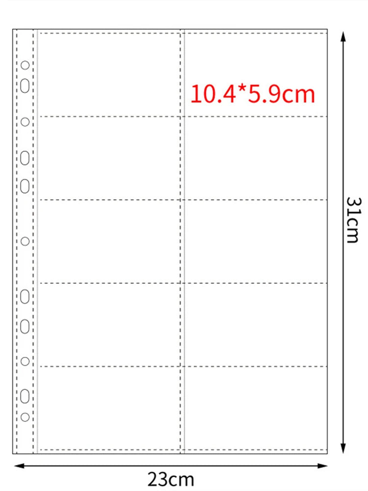 10pcs A4 11 Holes Photocard Binder Photo Album 4pcs index Refills 1/2/3/4/6/8/9/10 Pockets 10×15 Card Collector Book Scrapbook