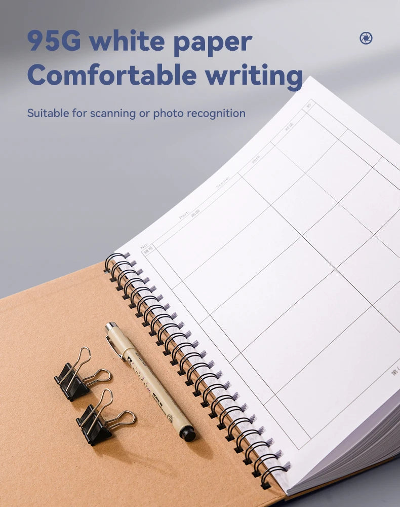 50 Page/Book Creative Anime Split Screen Notebook Movie Comic Storyboard Sheet Draft Paper Book DIY Drawing Sketchook Supplies