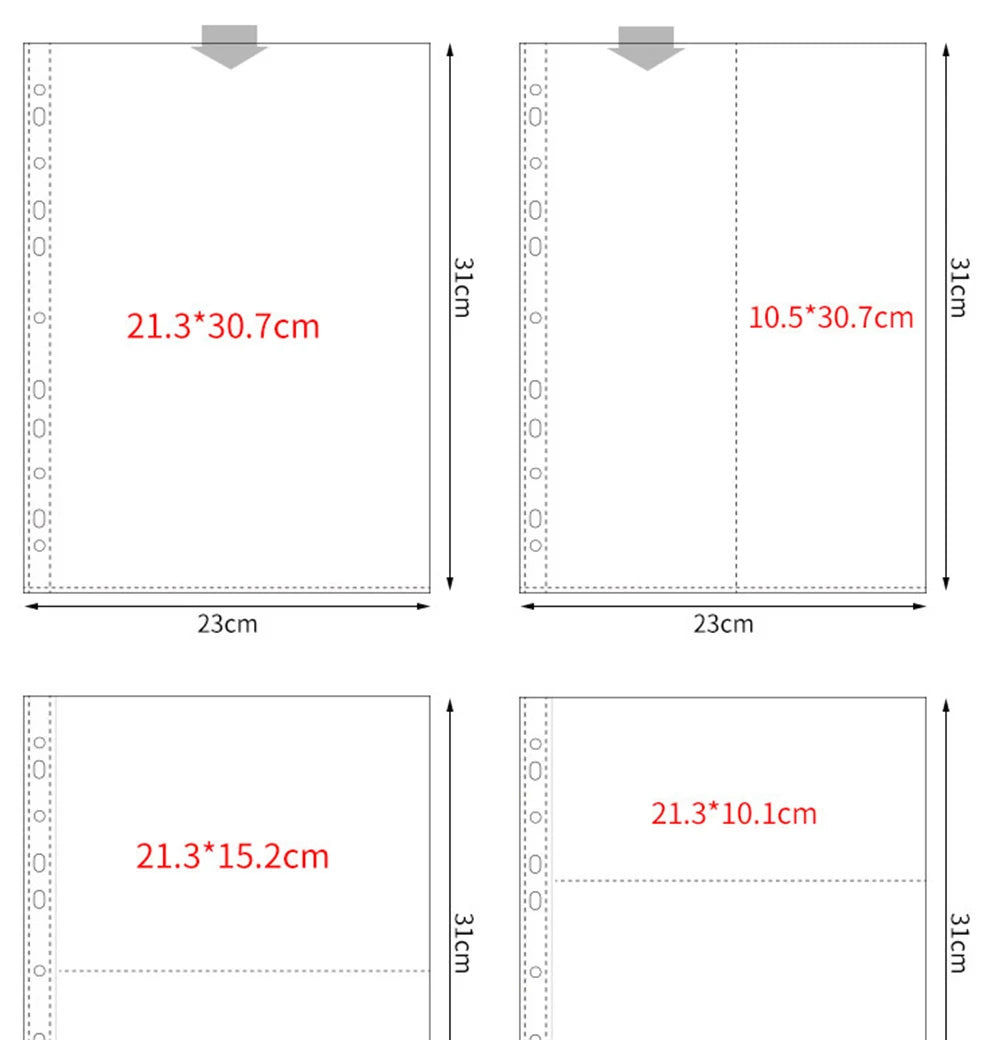 10pcs A4 11 Holes Photocard Binder Photo Album 4pcs index Refills 1/2/3/4/6/8/9/10 Pockets 10×15 Card Collector Book Scrapbook