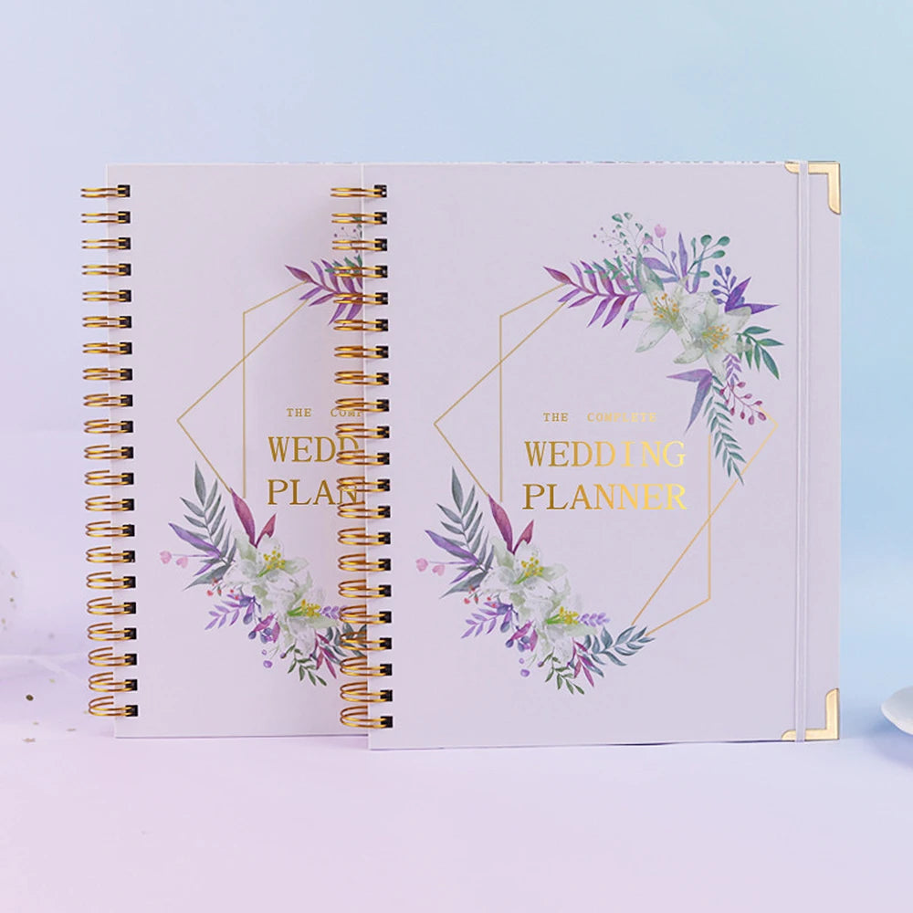 Wedding Planner Book for the Bride Wedding Planning Organizer with 5 Tabbed Sections 11.4x9.4in Hardcover with Metal Corner
