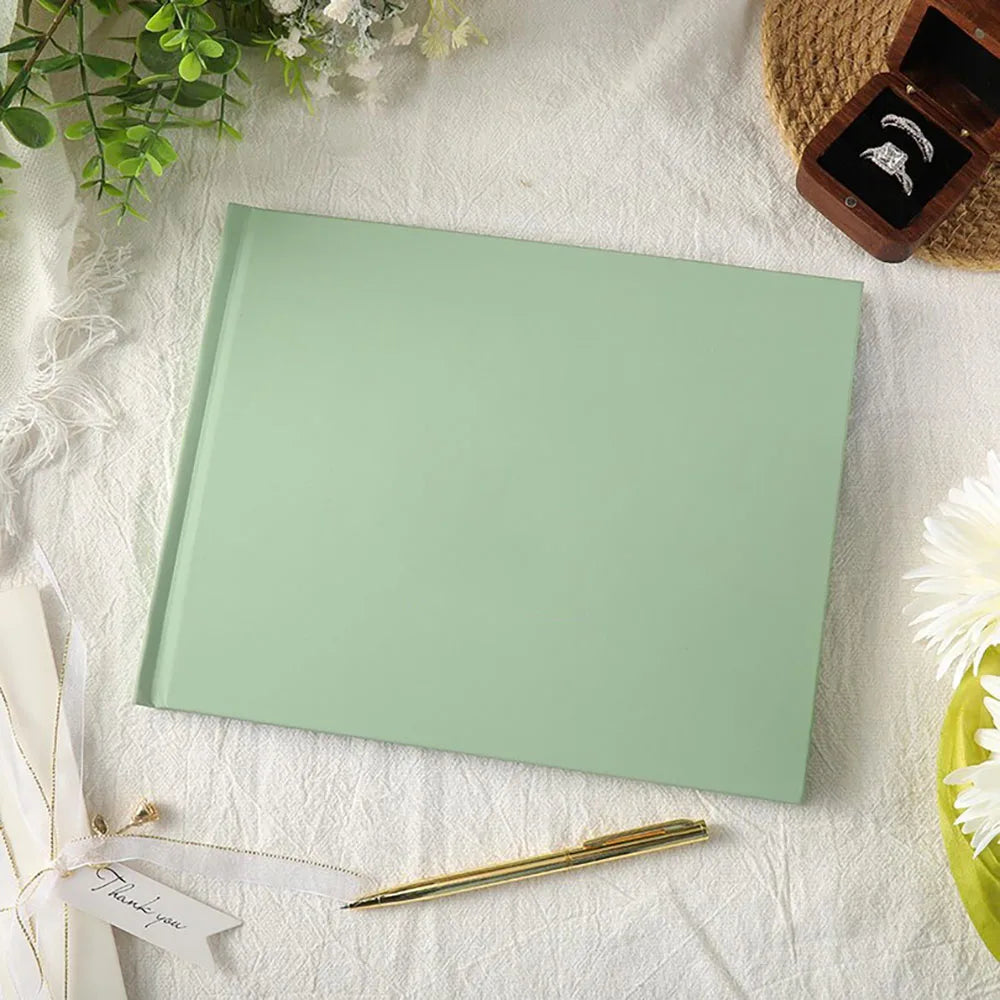 Elegant wedding guest register, engagement signature book, wedding anniversary book, minimalist wedding hardcover album