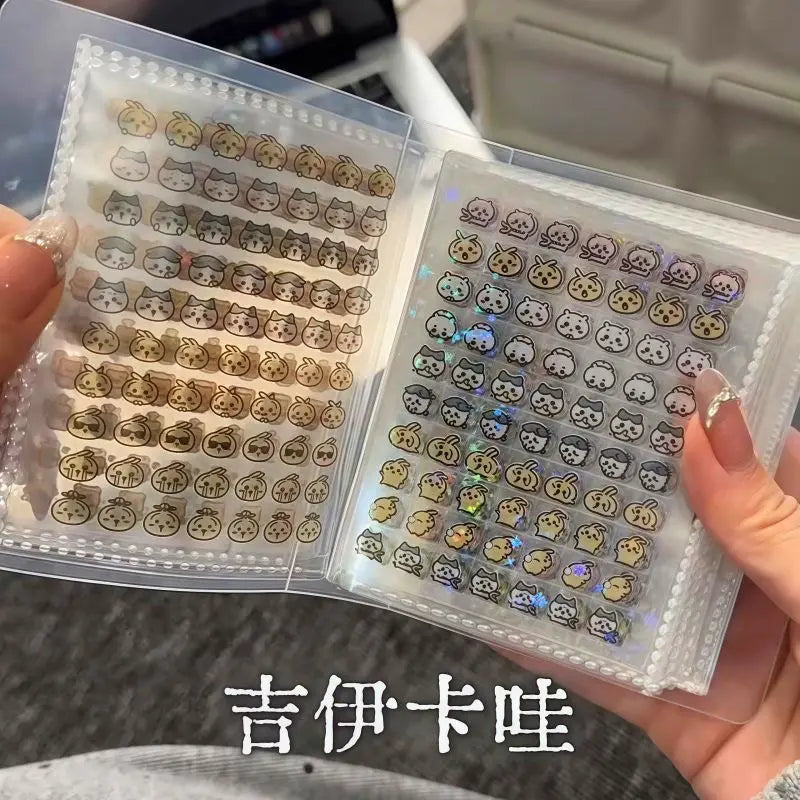 Hachiware Mini Deco Sticker 4000 Cute Usagi Chiikawa Nail Art Mini Sticker Handbook Material Nail Decoration Small Pattern