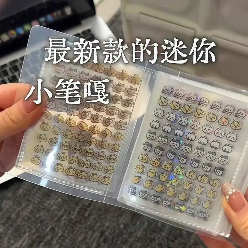 Hachiware Mini Deco Sticker 4000 Cute Usagi Chiikawa Nail Art Mini Sticker Handbook Material Nail Decoration Small Pattern