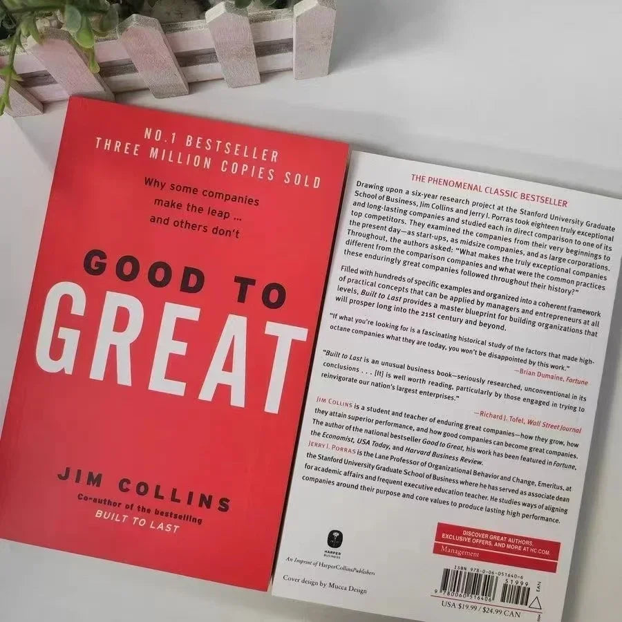 Jim Collins Series Books Built To Last and Good To Great Paperback Book in English