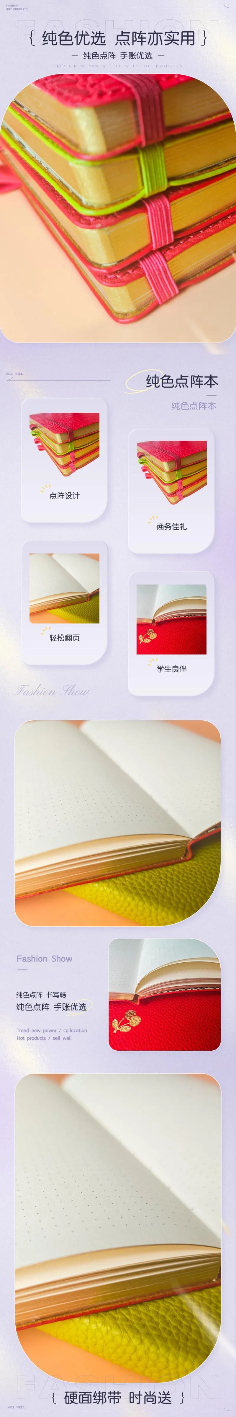 a5 dotted Notebooks soft cover Creative trend composition diary portable With back bag Journal dot Notebooks  Stationery