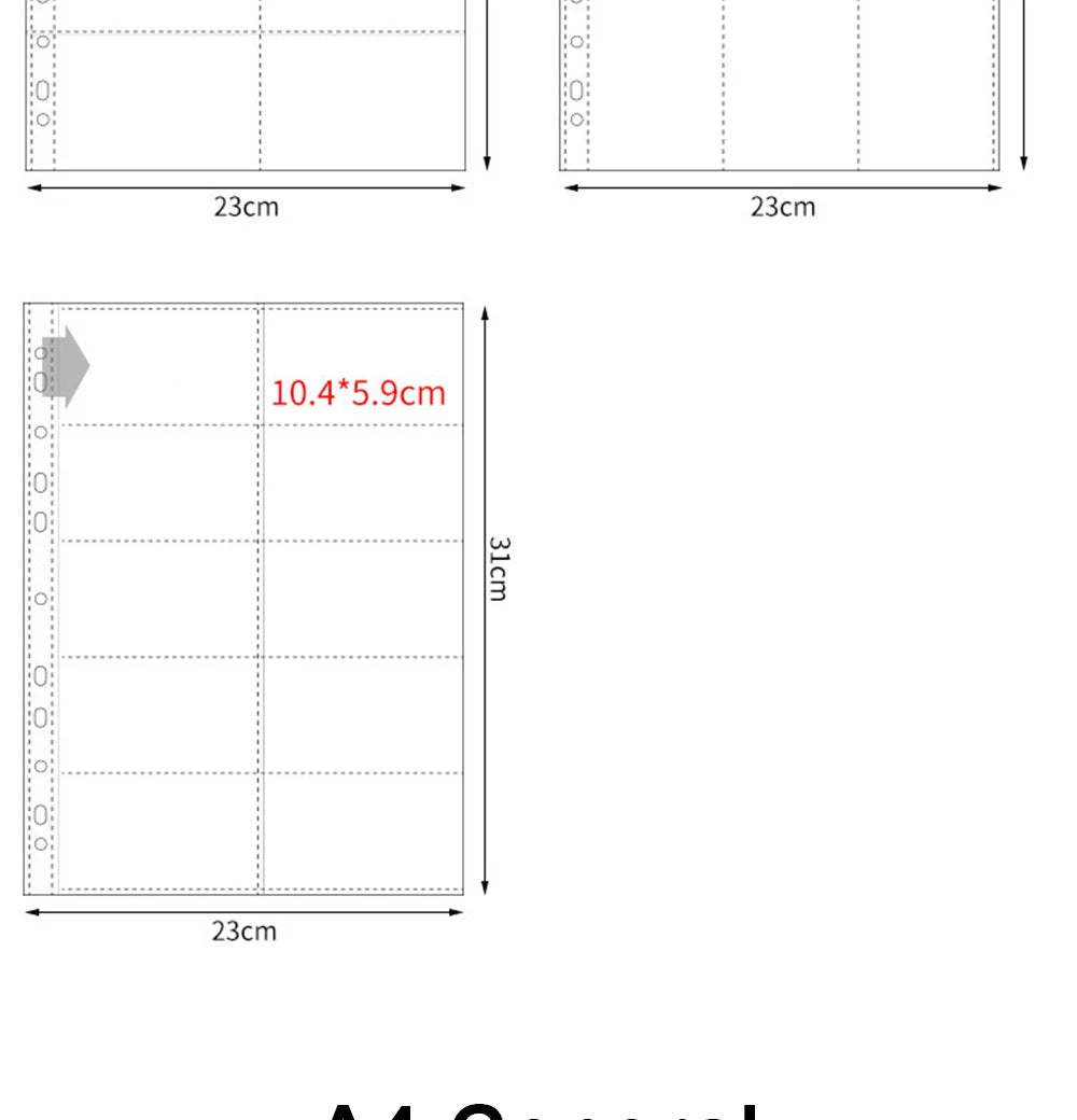 10pcs A4 11 Holes Photocard Binder Photo Album 4pcs index Refills 1/2/3/4/6/8/9/10 Pockets 10×15 Card Collector Book Scrapbook