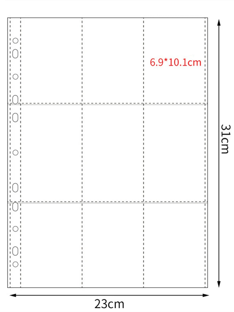 10pcs A4 11 Holes Photocard Binder Photo Album 4pcs index Refills 1/2/3/4/6/8/9/10 Pockets 10×15 Card Collector Book Scrapbook